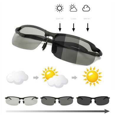 Photochromic Sunglasses Men Polarized Driving Chameleon Glasses Male Change Color Sun Glasses Day Night Vision Driver's Eyewear
