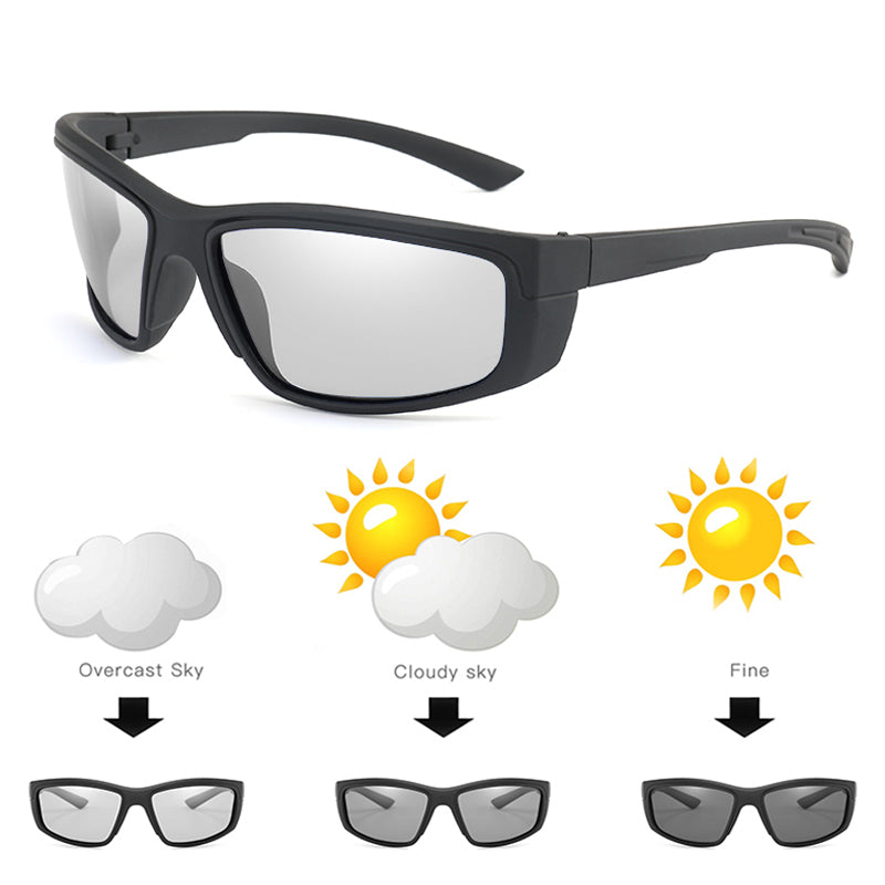 Photochromic Sunglasses Men Polarized Driving Chameleon Glasses Male Change Color Sun Glasses Day Night Vision Driving Eyewear