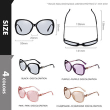 Load image into Gallery viewer, Photochromic Sunglasses Women Polarized Chameleon Glasses  Cat Eye Vintage Oversized Sun Glasses Female gafas de sol mujer