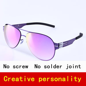 Occhiali da sole polarizzati senza viti di marca Pilot Designer per uomo Donna Occhiali da sole con protezione UV alla moda con custodia originale 