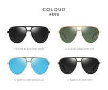Load image into Gallery viewer, Pilot Classic Polarized Sunglasses Men  Brand Designer Sun Glasses For Male Retro Black Spring Legs Driving Shades UV400