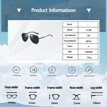 Load image into Gallery viewer, Pilot Goggle Men Polarized Sunglasses Men Brand Design Sun Glasses  Aluminum Legs Mirror Lens Eyeglasses Men/women