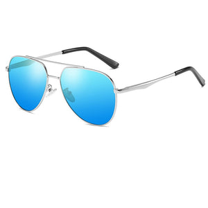 Pilot Goggle Men Polarized Sunglasses Men Brand Design Sun Glasses  Aluminum Legs Mirror Lens Eyeglasses Men/women