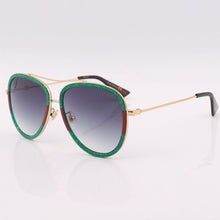 Load image into Gallery viewer, Pilot Metal Trim women sunglasses double bar sunglasses men