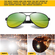 Load image into Gallery viewer, Pilot Night Vision Polarized Sunglasses Men Women Anti High Beam Driving At Night Sun Glasses Lightweight Alloy Frame Goggles CE