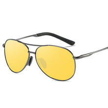 Load image into Gallery viewer, Pilot Night Vision Polarized Sunglasses Men Women Anti High Beam Driving At Night Sun Glasses Lightweight Alloy Frame Goggles CE
