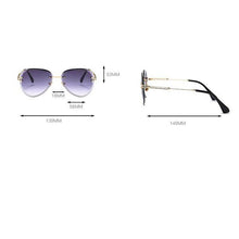 Load image into Gallery viewer, Pilot Rimless Sunglasses Women ocean Lens Designer Sun Glasses Gradient Shades Ladies Frameless Metal Eyeglasses UV400