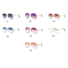 Load image into Gallery viewer, Pilot Rimless Sunglasses Women ocean Lens Designer Sun Glasses Gradient Shades Ladies Frameless Metal Eyeglasses UV400