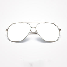 Load image into Gallery viewer, Pilot Style Silver Double Bridge Men Reading Glasses +0.75 +1 +1.25 +1.5 +1.75 +2 +2.25 +2.5 +2.75 +3 +3.25 +3.5 +3.75 +4 To+6