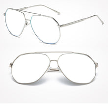 Load image into Gallery viewer, Pilot Style Silver Double Bridge Men Reading Glasses +0.75 +1 +1.25 +1.5 +1.75 +2 +2.25 +2.5 +2.75 +3 +3.25 +3.5 +3.75 +4 To+6
