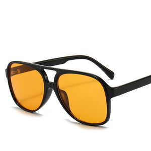 Pilot Sunglasses Men Vintage Retro 70s Sunglasses For Women Classic Large Square Frame UV Protection Driving Glasses Gafas
