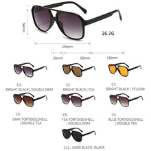Load image into Gallery viewer, Pilot Sunglasses Men Vintage Retro 70s Sunglasses For Women Classic Large Square Frame UV Protection Driving Glasses Gafas