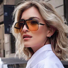 Carica l'immagine nel visualizzatore di Gallery, Occhiali da sole pilota Uomo Donna Arancione Grigio Tan Lenti Protezione UV400 Nero Leopard Shades Eyewear Gafas De Sol 