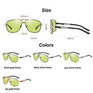 Pilot Sunglasses Polarized Men Photochromic Sunglasses Day Night Driving Fishing HD Glasses For Women