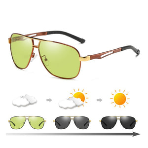 Pilot Sunglasses Polarized Men Photochromic Sunglasses Day Night Driving Fishing HD Glasses For Women