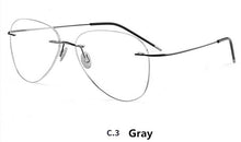 Carica l&#39;immagine nel visualizzatore di Gallery, Pilot Ultra-light Memory Titanium Rimless Aviation Myopia Eyeglasses Optical Glasses Frame Men Spectacle Prescription Eyewear