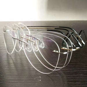 Pilot Ultra-light Memory Titanium Rimless Aviation Myopia Eyeglasses Optical Glasses Frame Men Spectacle Prescription Eyewear