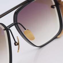 Load image into Gallery viewer, Pilot metal frame classic sunglasses for men square women sunglasses brown gradient lenses