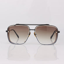 Load image into Gallery viewer, Pilot metal frame classic sunglasses for men square women sunglasses brown gradient lenses