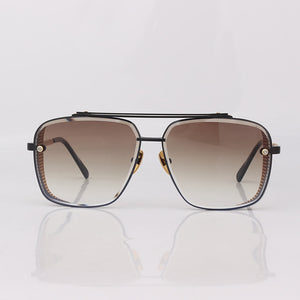Pilot metal frame classic sunglasses for men square women sunglasses brown gradient lenses