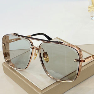 Pilot metal frame classic sunglasses for men square women sunglasses brown gradient lenses