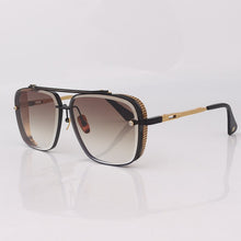 Load image into Gallery viewer, Pilot metal frame classic sunglasses for men square women sunglasses brown gradient lenses