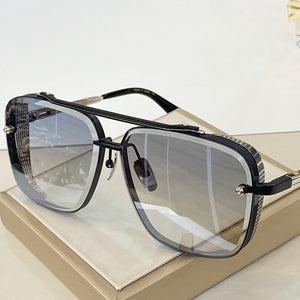 Pilot metal frame classic sunglasses for men square women sunglasses brown gradient lenses
