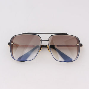 Pilot metal frame classic sunglasses for men square women sunglasses brown gradient lenses