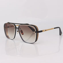 Load image into Gallery viewer, Pilot metal frame classic sunglasses for men square women sunglasses brown gradient lenses