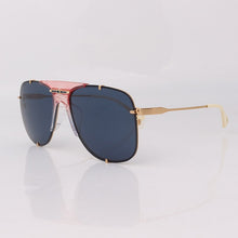 Load image into Gallery viewer, Pilot metal frame sunglasses women pink lenses ivory tips