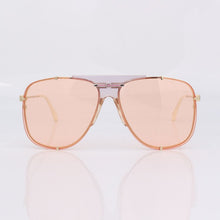 Load image into Gallery viewer, Pilot metal frame sunglasses women pink lenses ivory tips