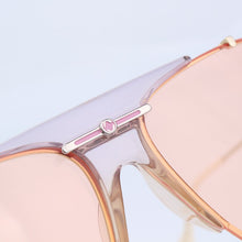 Load image into Gallery viewer, Pilot metal frame sunglasses women pink lenses ivory tips