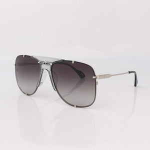 Pilot metal frame sunglasses women pink lenses ivory tips