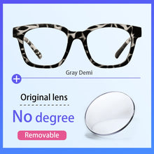 Load image into Gallery viewer, Pink Blue Light Glasses Magnifier Comfortable Women Myopia Prescription Eyeglasses Frame Square ladies Reading Glasses