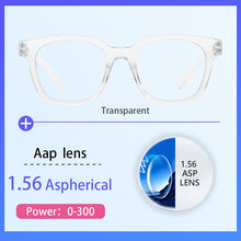 Load image into Gallery viewer, Pink Blue Light Glasses Magnifier Comfortable Women Myopia Prescription Eyeglasses Frame Square ladies Reading Glasses