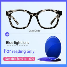 Load image into Gallery viewer, Pink Blue Light Glasses Magnifier Comfortable Women Myopia Prescription Eyeglasses Frame Square ladies Reading Glasses