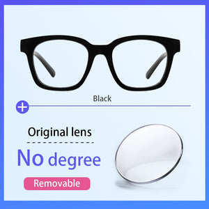 Pink Blue Light Glasses Magnifier Comfortable Women Myopia Prescription Eyeglasses Frame Square ladies Reading Glasses