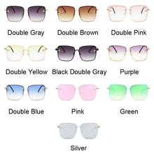 Load image into Gallery viewer, Pink Oversized Honeybee Sunglasses Women Metal Gradient Sun Glasses  Lady Sunglass Eyewear UV400 Shades