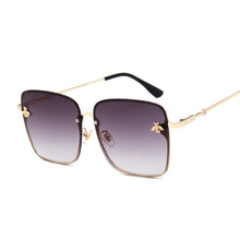 Load image into Gallery viewer, Pink Oversized Honeybee Sunglasses Women Metal Gradient Sun Glasses  Lady Sunglass Eyewear UV400 Shades