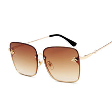 Load image into Gallery viewer, Pink Oversized Honeybee Sunglasses Women Metal Gradient Sun Glasses  Lady Sunglass Eyewear UV400 Shades
