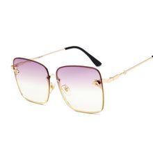 Load image into Gallery viewer, Pink Oversized Honeybee Sunglasses Women Metal Gradient Sun Glasses  Lady Sunglass Eyewear UV400 Shades