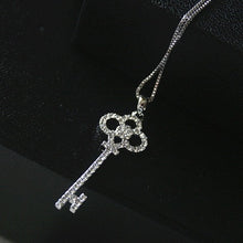 Load image into Gallery viewer, Pink Queen N140 2016 New Wholesale Hollow Crystal Rhinestone Gold Silver Key Chain Clavicle Womens Pendant Necklace For Women