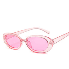 Load image into Gallery viewer, Pink Retro Sunglasses Oval Sunglasses Women Retro Brand Designer Vintage Ladies Cat Eye Pink Sun Glasses UV400 Nicki Minaj