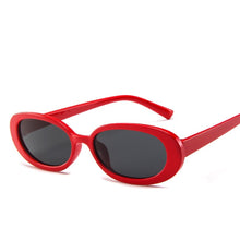 Load image into Gallery viewer, Pink Retro Sunglasses Oval Sunglasses Women Retro Brand Designer Vintage Ladies Cat Eye Pink Sun Glasses UV400 Nicki Minaj