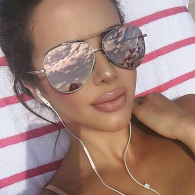 Pink mirror Pilot sunglasses women Metal frame brand designer women's 2023 Stylish Ladies Shades feminine glasses