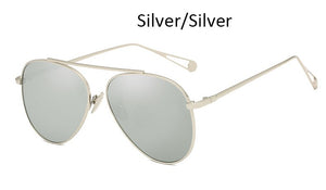 Pink mirror Pilot sunglasses women Metal frame brand designer women's 2023 Stylish Ladies Shades feminine glasses