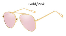 Load image into Gallery viewer, Pink mirror Pilot sunglasses women Metal frame brand designer women&#39;s 2023 Stylish Ladies Shades feminine glasses