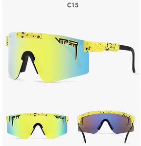 Pit Brand viper   Oversized Rose Sunglasses Double wide Polarized Mirrored lens tr90 frame uv400 Men Gafas Oculos