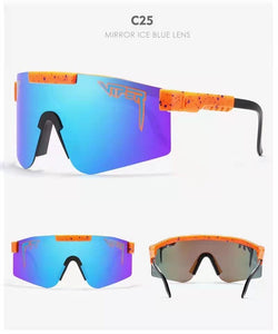 Pit Brand viper   Oversized Rose Sunglasses Double wide Polarized Mirrored lens tr90 frame uv400 Men Gafas Oculos