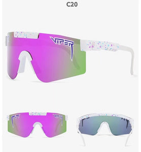 Pit Brand viper   Oversized Rose Sunglasses Double wide Polarized Mirrored lens tr90 frame uv400 Men Gafas Oculos